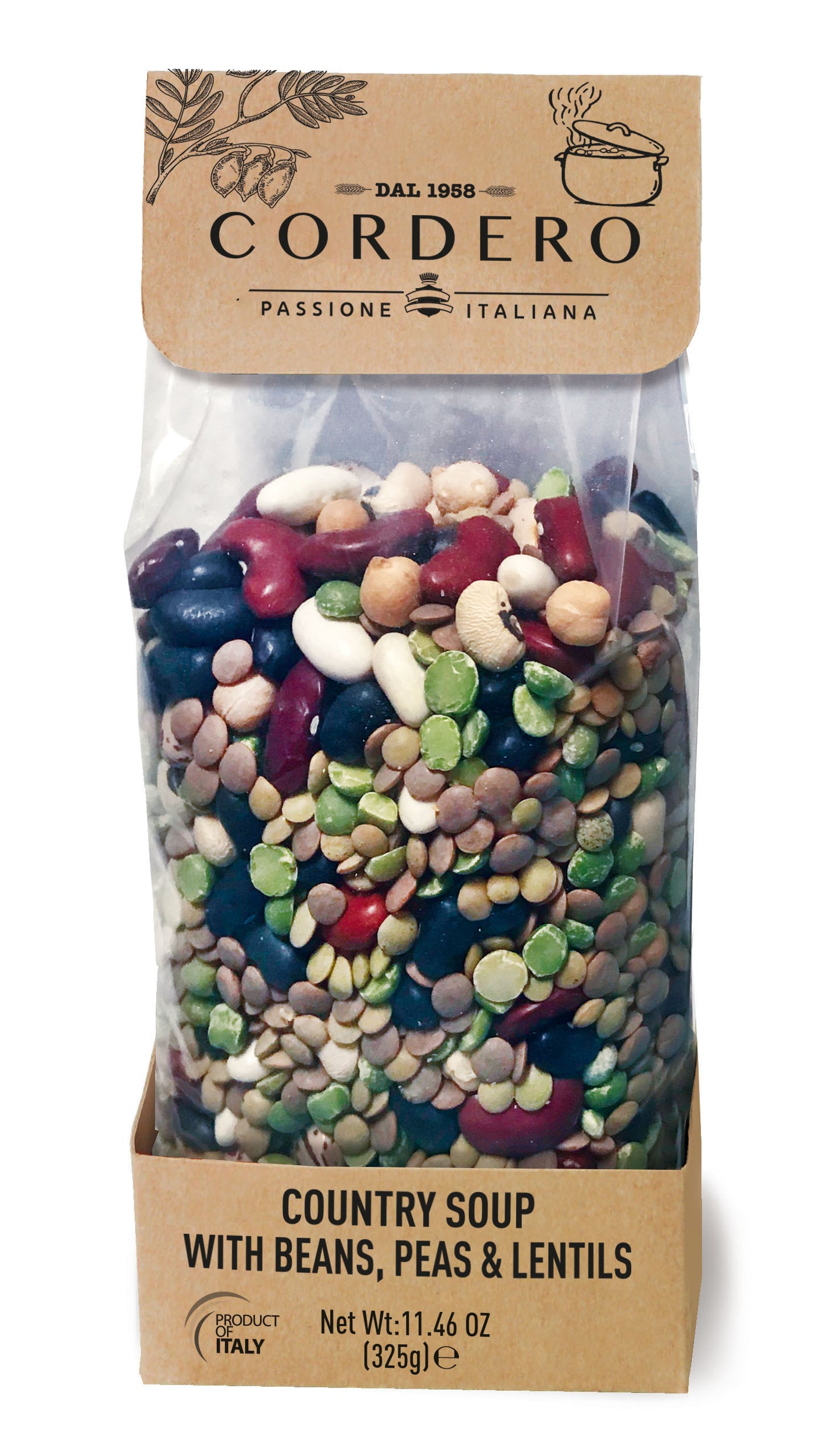 "Cordero" Country Soup with Beans, Peas & Lentils, 11.46oz