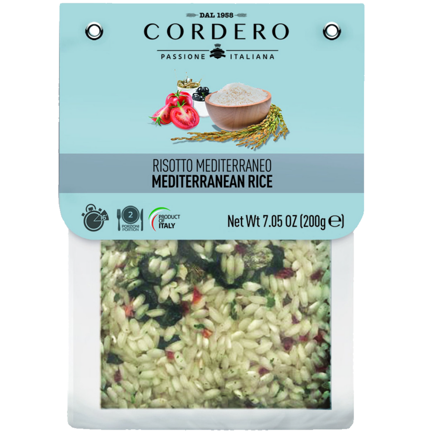 Cordero Mediterranean Rice Risotto Passione Italiana.