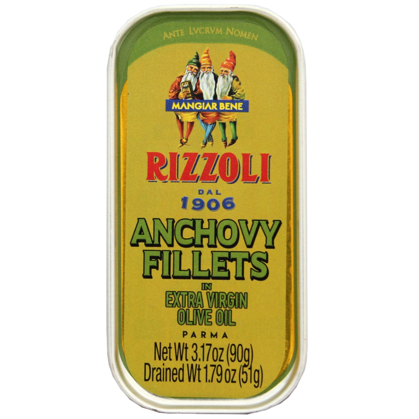 Anchovy Fillets in Extra Virgin Olive Oil - tin - 3.17oz (90gm)