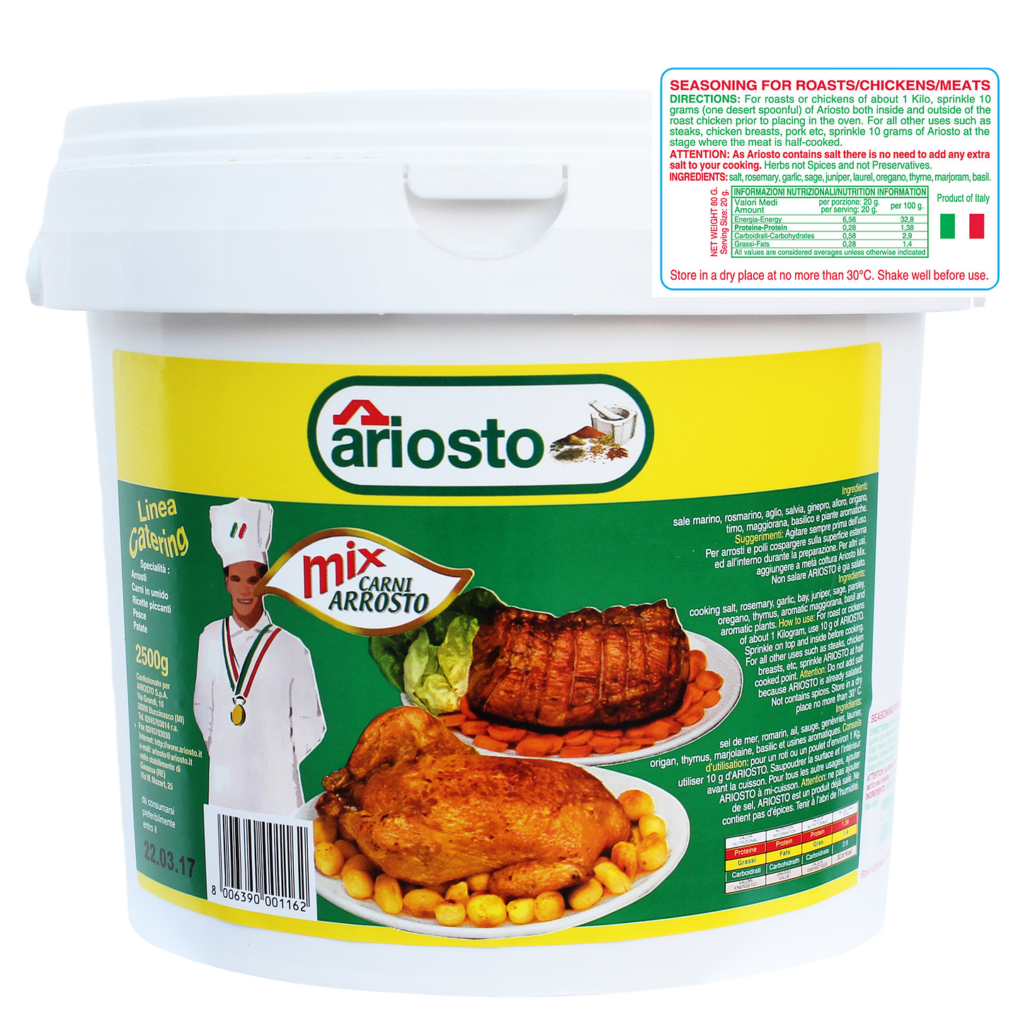 Roasted and Grilled Meat Seasoning, 87.5oz (2500gm) Bucket