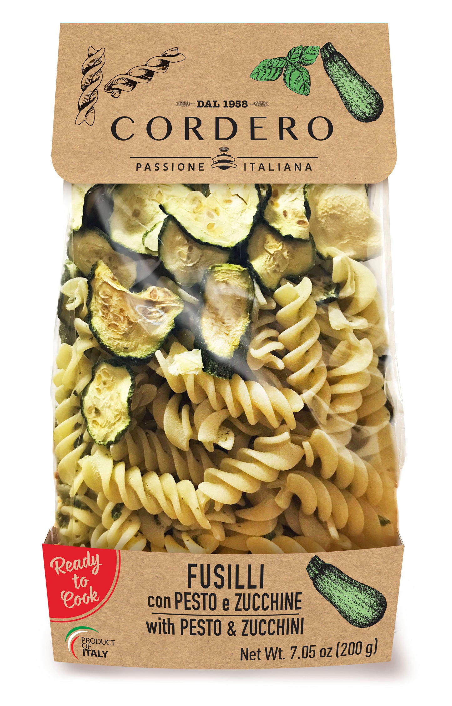 "Cordero" Fusilli with Pesto & Zucchini, 7.05oz