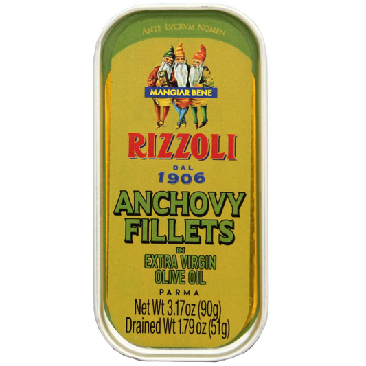 Anchovy Fillets in Extra Virgin Olive Oil - tin - 3.17oz (90gm)