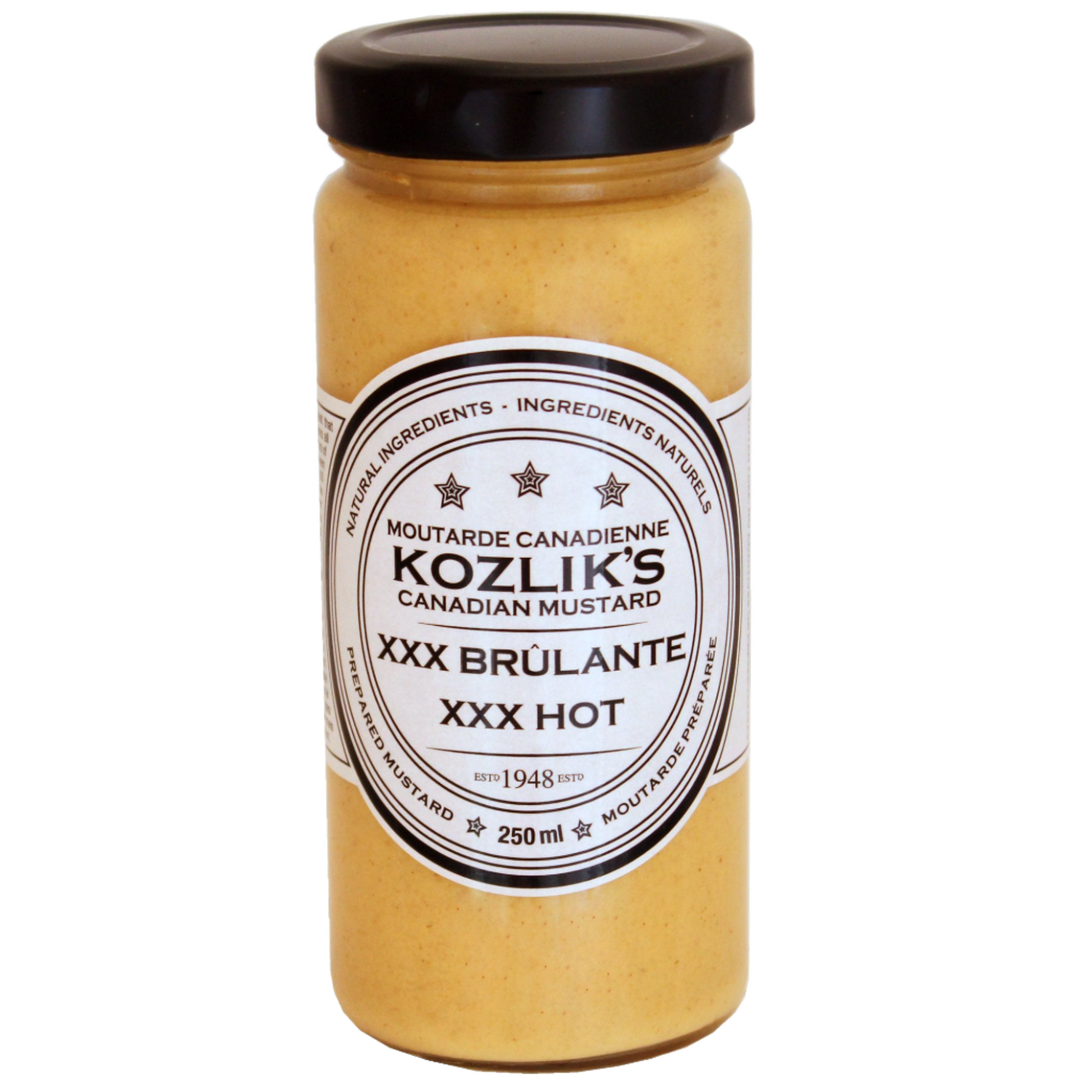Kozliks XXX Hot Spicy Yellow Mustard in Jar