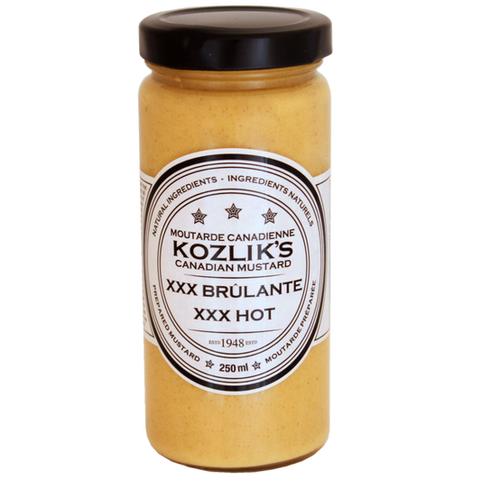 Kozliks XXX Hot Spicy Yellow Mustard in Jar