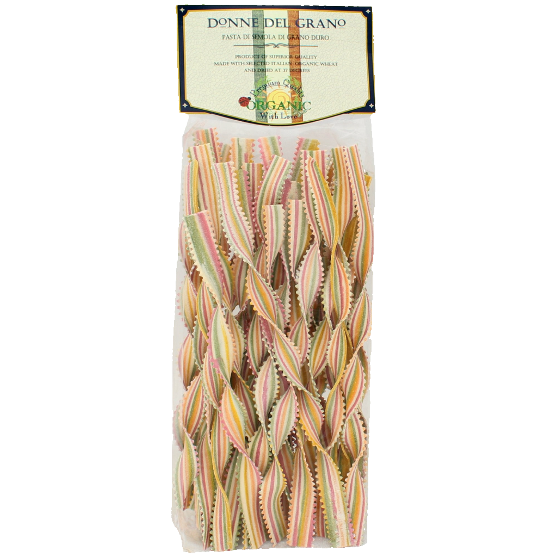 Donne Del Grano Mother n Law Tounge Pasta in Plastic bag 100% Naturally colored pasta.