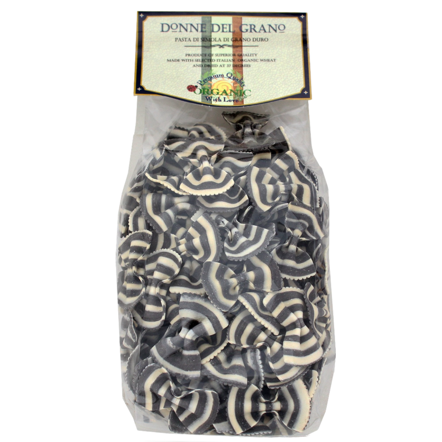 Organic Zebra Bowties from brand donne del grano in bag