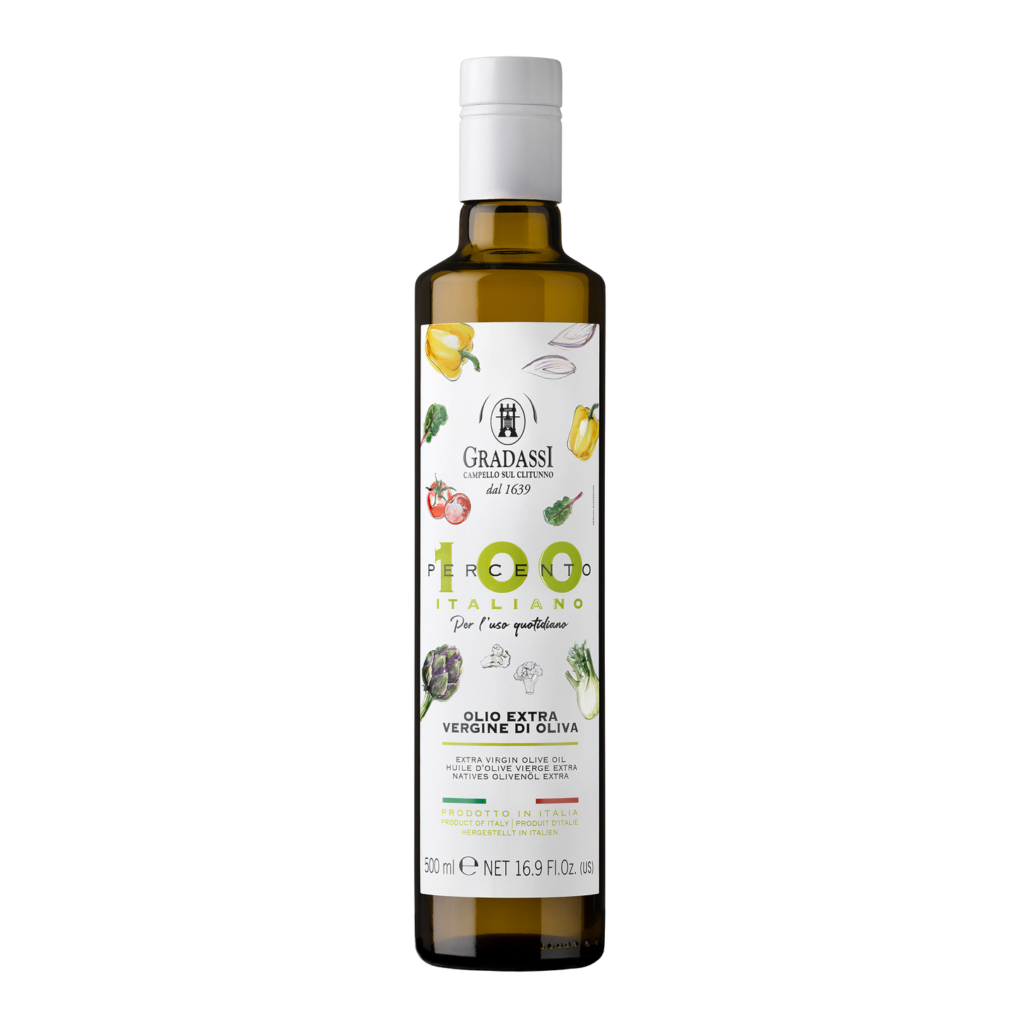 Gradassi 100% Italian Extra Virgin Olive Oil, 500ml