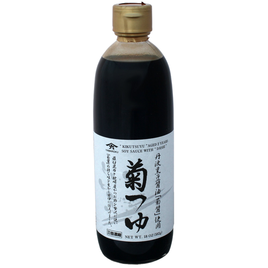 Japanese Soy Sauce Shoyu Kiku Tsuyu Aged 2 Years with Dashi, Fish Flakes and Kelp Stock